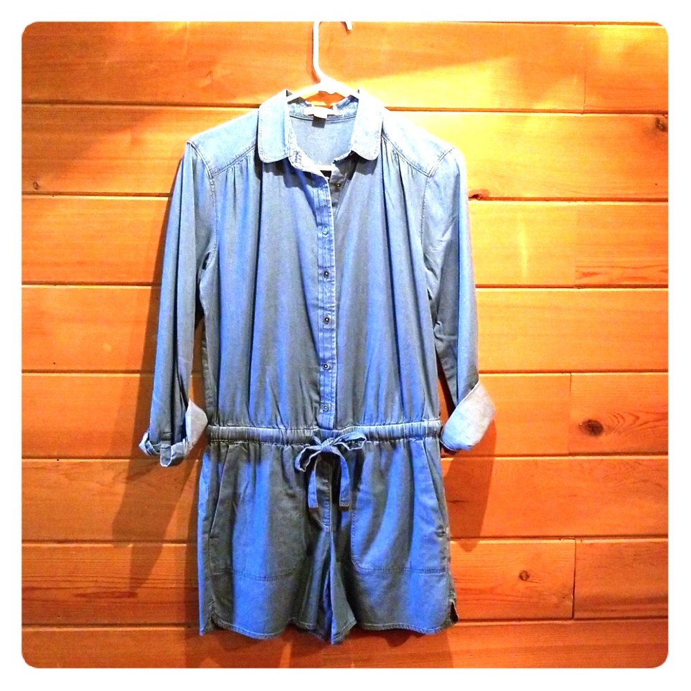 Ann Taylor Loft Chambray Romper